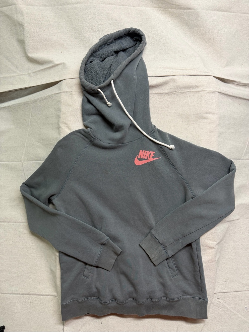 Nike Men’s Charcoal Hoodie with Pink Swoosh